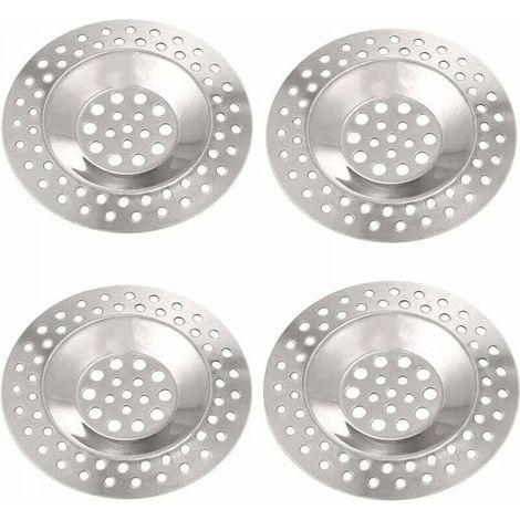 Filtre evier inox 4 Pièces Filtre Lavabo de Décharge en Acier Inoxydable Filtre Evier Ccuisine Bouchon Évier de Bonde Avabo pour Cuisine et Salle de Bain de Douche Diamètre 75mm (1/5)