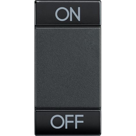 Manette Livinglight MyHOME BUS symbole ON/OFF 1 module anthracite BTICINO L4911AGN (1/2)