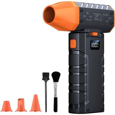 3000mAh Souffleur Air Comprimé, 130000 Tr/min,Staubgebläse,Vitesse Variable en Continu, Souffleur Sans fil Rechargeable Avec Éclairage Led et Écran Hd (1/5)