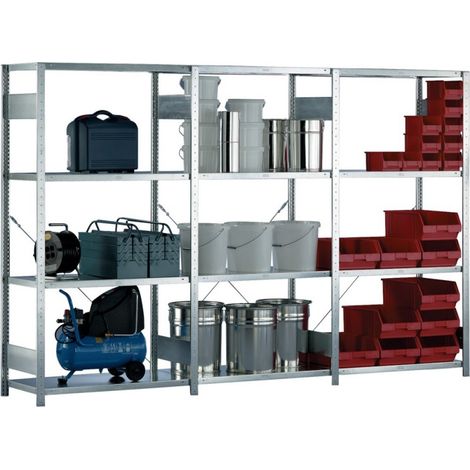 Estantería encajable META CLIP SET 150, dimensiones A x A x F: 2000 x 1000 x 500 mm