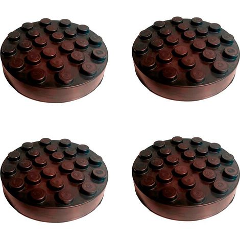 4 Pezzi Tamponi a Cuffia in Gomma Tondo 120x25mm Con 3 Pioli (1/2)