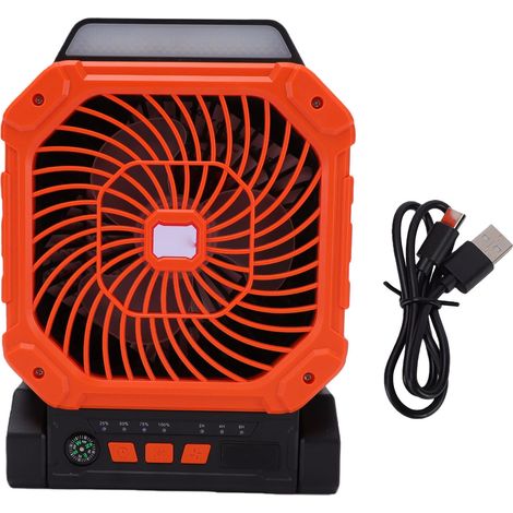 Ventilateur de Camping solaire 7800mah, alimenté par batterie, tente extérieure Rechargeable pour pique-nique, Barbecue, pêche, voyage (1/5)