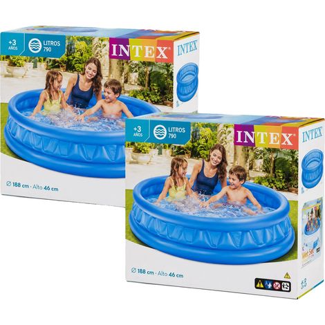 Aufblasbarer Swimmingpool, hochbeständiges Material, schneller Aufbau, Doppelpackung mit 2 Stück (1/2)