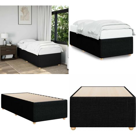 Giroletto senza Materasso Nero 90x200 cm in Tessuto - Materasso per letto - Letto in tessuto