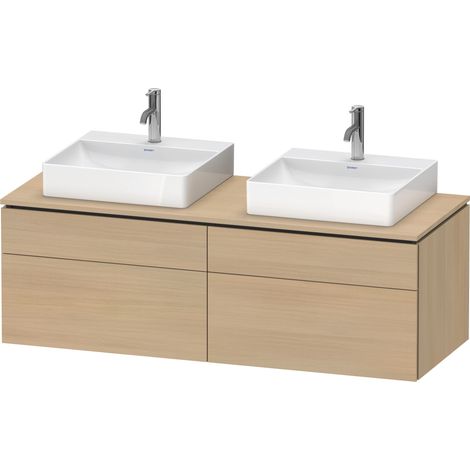 Duravit L-Cube Meuble sous-lavabo en console suspendu, avec plan