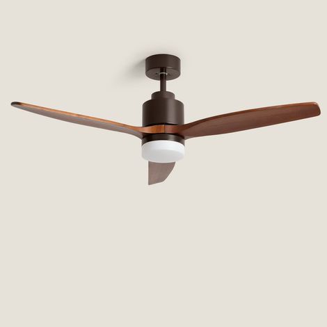 Ventilador de Techo con luz Silencioso DC Forest EVO Madera Oscura Mando a Distancia Grande (entre 20–30 m²) 132 cm Marrón (1/5)