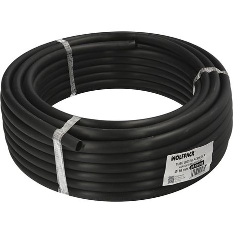 Tubo per irrigazione a goccia Ø 16 mm. Spessore del tubo 1,2 mm. Uso Agricolo 25 Metri