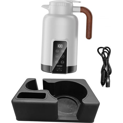 Mug chauffant intelligent pour voiture, tasse de voyage pour café en voiture, bouilloire électrique, tasse chauffante pour thé et lait (1/5)