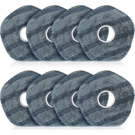 Lot de 8 lingettes de rechange pour aspirateur eufy X10 Pro Omni, accessoires de remplacement pour tampons de nettoyage rotatifs (1/5)