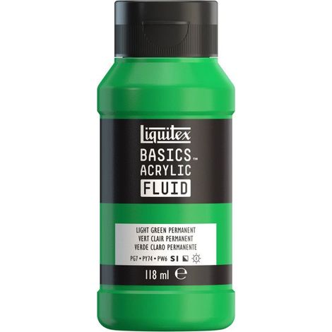 Peinture acrylique - Fluide - Vert clair permanent - 312 - Liquitex - Basics Acrylic fluid - 118ml (1/2)