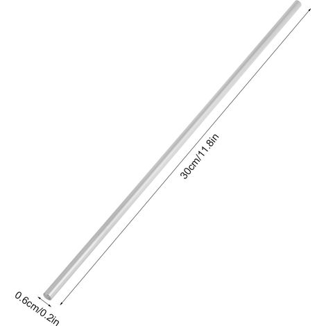 1 roulement à billes en acier pour rail cylindrique linéaire, tige ronde droite de 6 mm de diamètre (300 mm) (1/5)