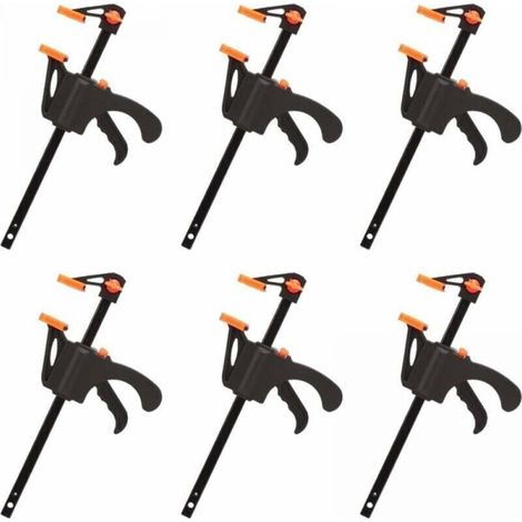 6Pcs 4 Inch F Clamps Spacer Set, Clamps for Quick and Easy Tightening, Woodworking, Door Hand Tools (1/5)