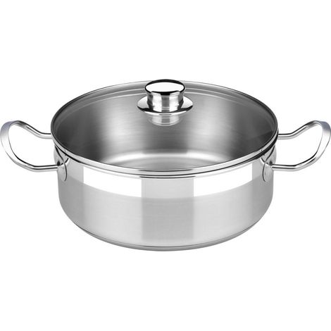 FPLUS cacerola bra inox 24 cms ancora , Fabricada en acero inoxidable 18/10.
Triple fondo difusor que asegura un eficiente reparto del calor.
Apta para todo tipo de cocinas, inclui
