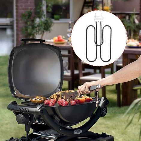 HONORNIC - Élément chauffant de remplacement pour barbecue électrique Weber 66631 / 65621 (230 V, 2 200 W) Q140 / Q1400 (Europe) (1/4)