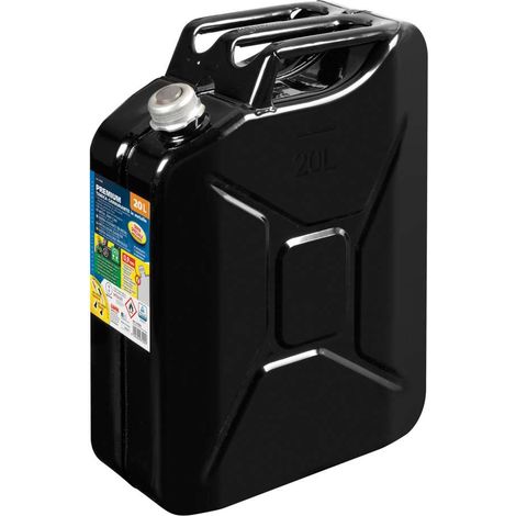 Premium, Tanica Carburante In Metallo - 20 L - Nero
