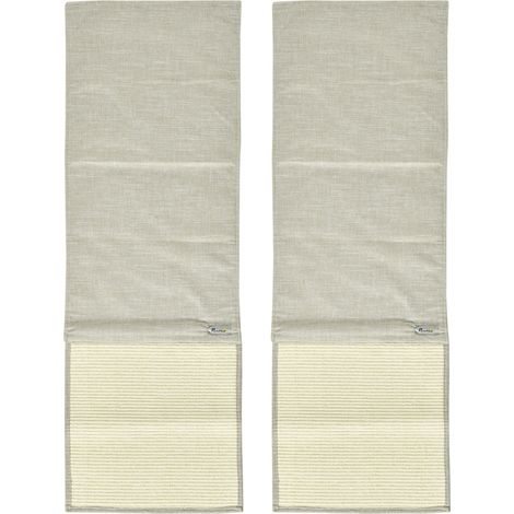 Lot de 2 tapis à griffer pour chat , 130 x 45 cm, en sisal, beige et gris, pour protéger canapé, meubles et portes des griffures.
