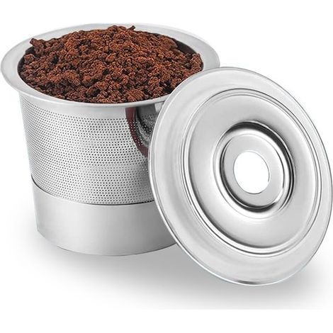 Per le macchine da caffè Ninja CFP101, PB041 e PB051, confezione da 2 capsule K Cup riutilizzabili e filtro K Cup permanente in acciaio inossidabile. (1/5)