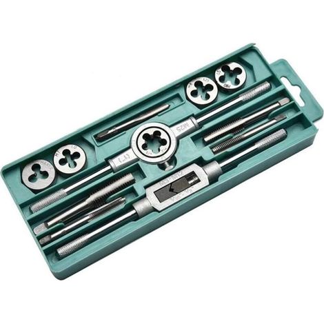 Tarauds et filières Kits 12Pcs Clé Vis métrique outils taraudage à la main M3-M12 M25