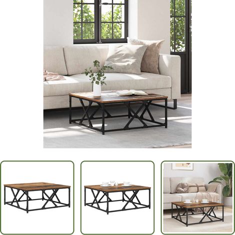 Altholz Couchtisch - Couchtisch Altholz 70 x 70 x 30 cm Holzwerkstoff (1/5)