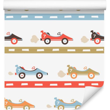 Papel pintado de coches para salón y dormitorio, 50x1000 cm. (1/5)