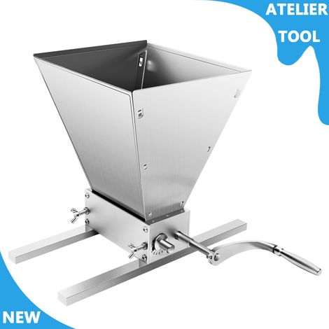 ATELIER 4L/1.06Gal manuel moulin à malt broyeur à grains broyeur à grains en acier inoxydable (1/5)