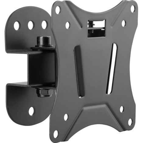 Support mural inclinable pour écran 33-68,6 cm noir – Charge max 25 kg – Norme VESA 75x75/100x100 – Installation facile – Speaka Professional (1/7)