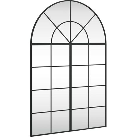 Maison Exclusive - Specchio da Parete Nero 80x120 cm Arco in Ferro