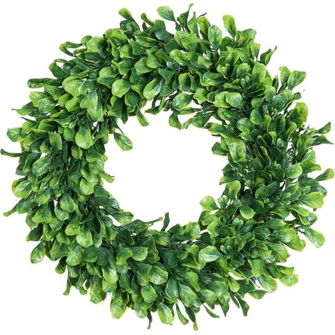 Guirlande Artificielle - Simulacre de Jasmin - Décoration Porte et Mur - Style Rustique - 42 x 42 x 5 cm - 1 Pièce (1/5)