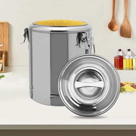 Große Isolierter Warmer Suppentopf, 201 Edelstahl 40L Frühstücks Suppentopf für Transport Thermobehälter mit Gummiring und Spannverschluss (40L/10.6gal) (1/5)