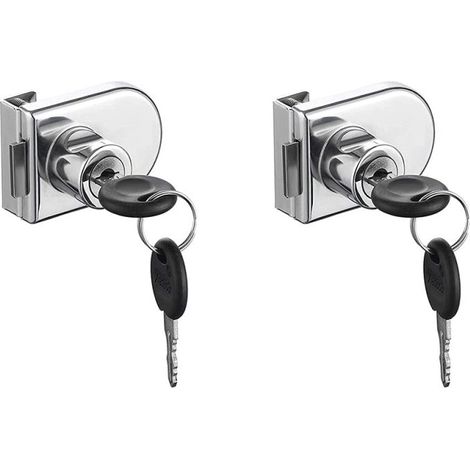 Irovami Verrou porte vitrée 53x37mm – Sans perçage, inox, lot 2 – Idéal pour vitrine, armoire, sécurité (1/5)