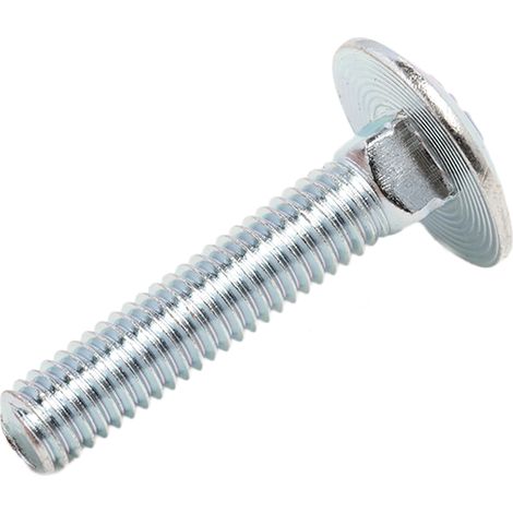 Rs Pro – Boulon acier zingué brillant M6 x 30mm – Lot de 50 unités – Résistance optimale pour carrosserie – Qualité 4.8 en acier doux