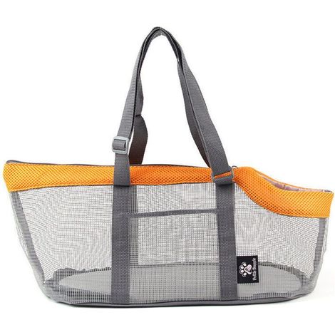 Portable Mesh Pet Bag Respirant Outdoor Pet Carriers Sac à main Sac de chat pliable de grande capacité (1/5)