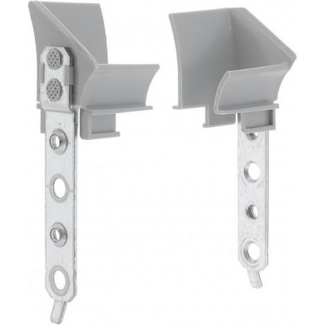 Par de cubiertas en forma de tulipán para persianas enrollables tradicionales – Para lamas de 12 a 15 mm – 4 orificios – PVC gris – Protección para ventanas y persianas (1/3)