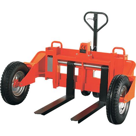 Stockman – Transpalette manuel tout-terrain 1200 kg – Longueur fourches 860 mm – Largeur fourche 100 mm – Hauteur d’élévation 223 mm – RTT12