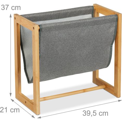 Portadocumenti design moderno rettangolare compatto 30 x 20 x 25 cm in bambù naturale 130016544