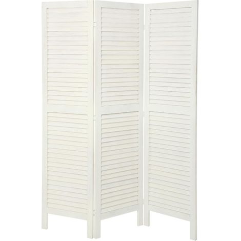 Paravent Bois 170x120cm Blanc (1/3)