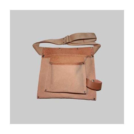 borsa carpentiere con due tasche, portamartello e cintura in nylon