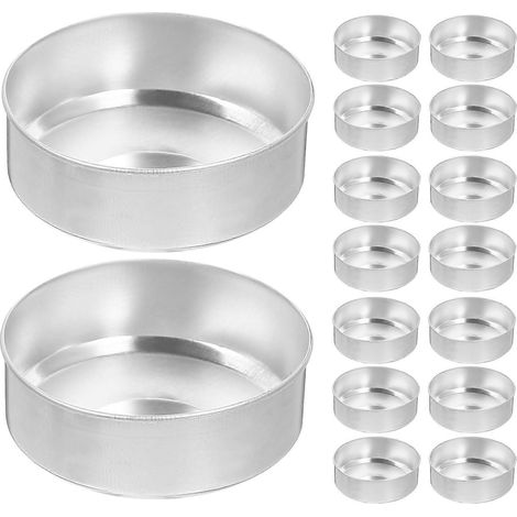 200 boîtes en aluminium pour bougies chauffe-plat, contenants vides pour la fabrication de bougies parfumées (argenté)-M (1/4)