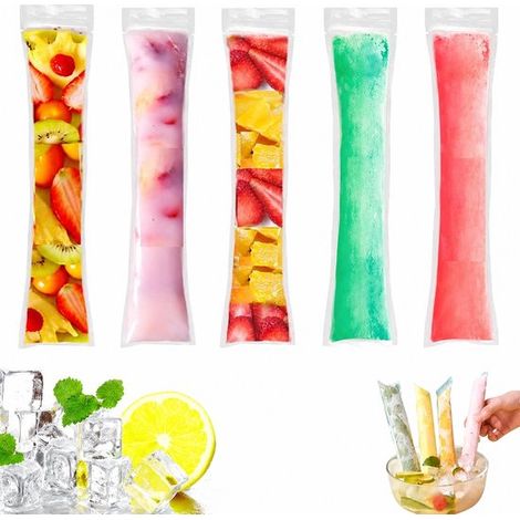 100 unidades，Bolsas para paletas heladas，Bolsas para helados，Moldes para helado，bombones de helado，favoritos de fiesta (1/5)