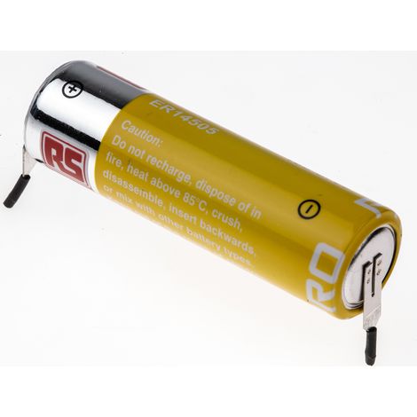 Pile AA RS PRO 3.6V Lithium Thionyle Chloride, 2.4Ah ( Prix pour 1 )