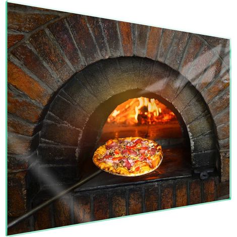 Piastra protettiva in vetro per piano cottura 70x52 Pizza (1/5)