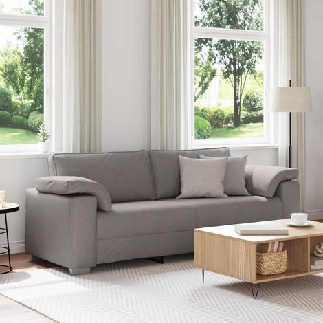 vidaXL Sofa 3 places Taupe 220 cm tissu (1/5)