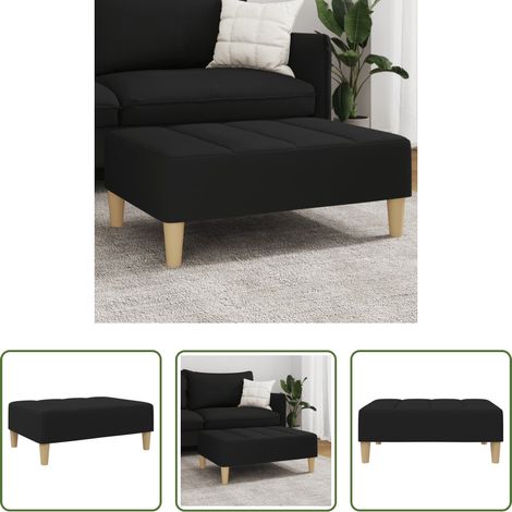 Fußstütze - Fußhocker Schwarz 77x55x31 cm Stoff (1/5)