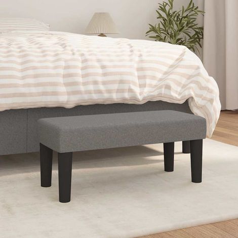 vidaXL Banco de tela gris oscuro 70x30x30 cm (1/5)