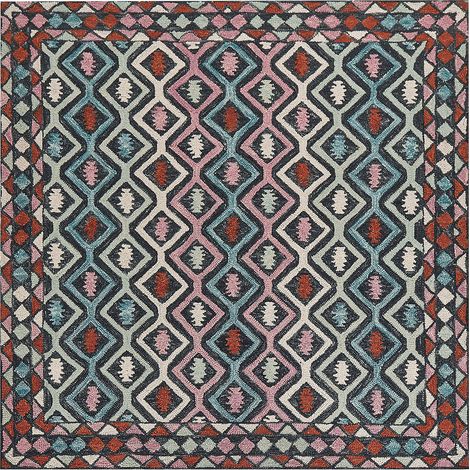 Teppich HAYMANA Bunt 200 x 200 cm Wolle
