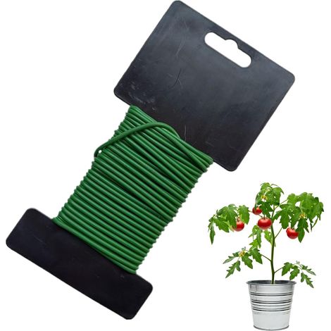 Liens de jardin (10 m) – Robustes et résistants aux intempéries – Attaches torsadées pour plantes grimpantes (extérieur) – Idéales pour tomates, vignes, orchidées, treillis potagers et aménagement pay (1/5)