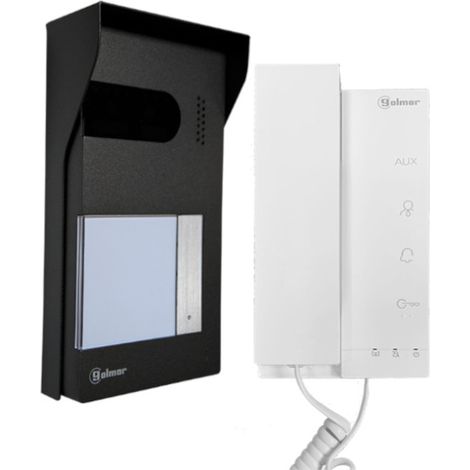 Interphone visiophone GOLMAR Soul – Kit complet avec platine Zamak – Ajout de poste possible – Alimentation courant faible (1/3)