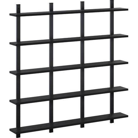 Scaffale da parete Rovere Nero 102 x 13.5 x 102 cm vidaXL