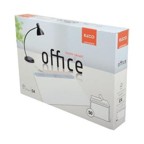 Versandtasche Office DIN C4 324 x 229 mm (B x H) ohne Fenster 120g/m² mit Haftklebung Papier hochweiß 50 St./Pack. (1/4)