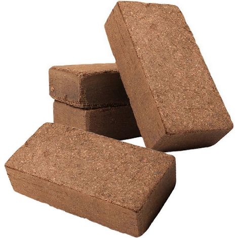 4 Stück Bio-Kokosfaserziegel für Pflanzen